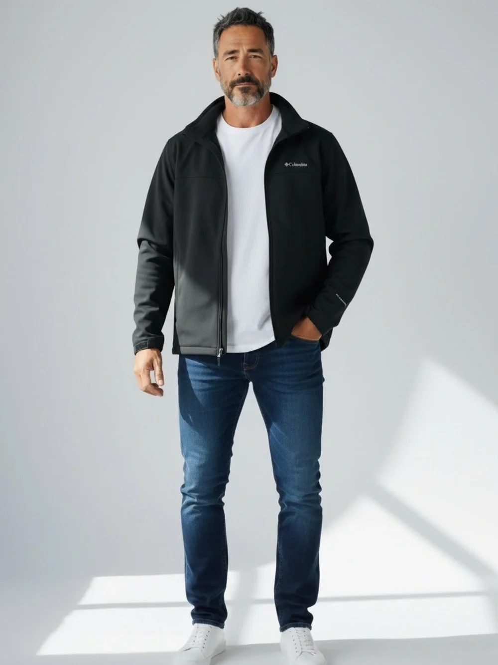 Columbia Black Lightweight Full-Zip Jacket XL